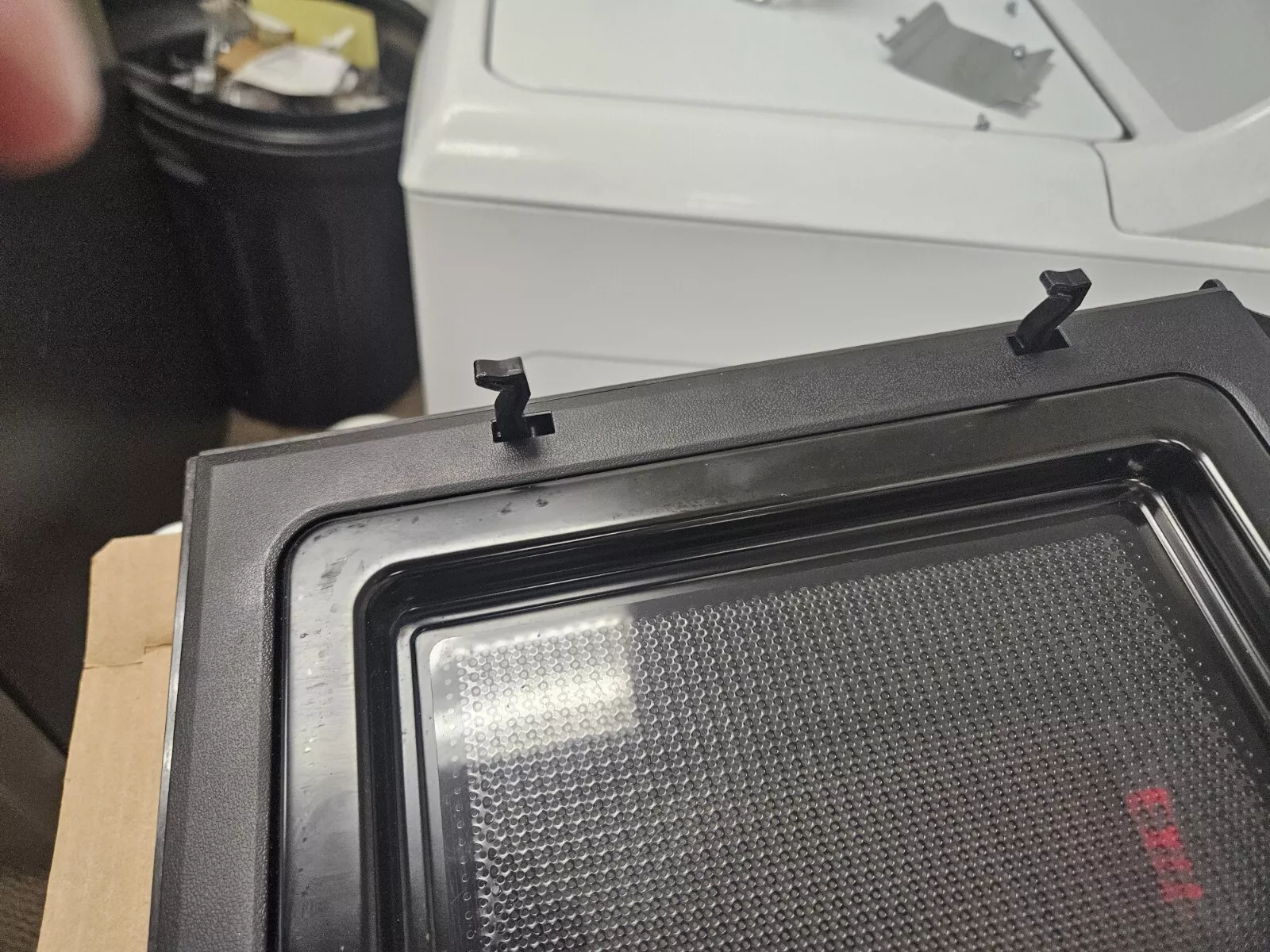 GE Microwave Complete Door - WB56X20407 *used** - Image 3