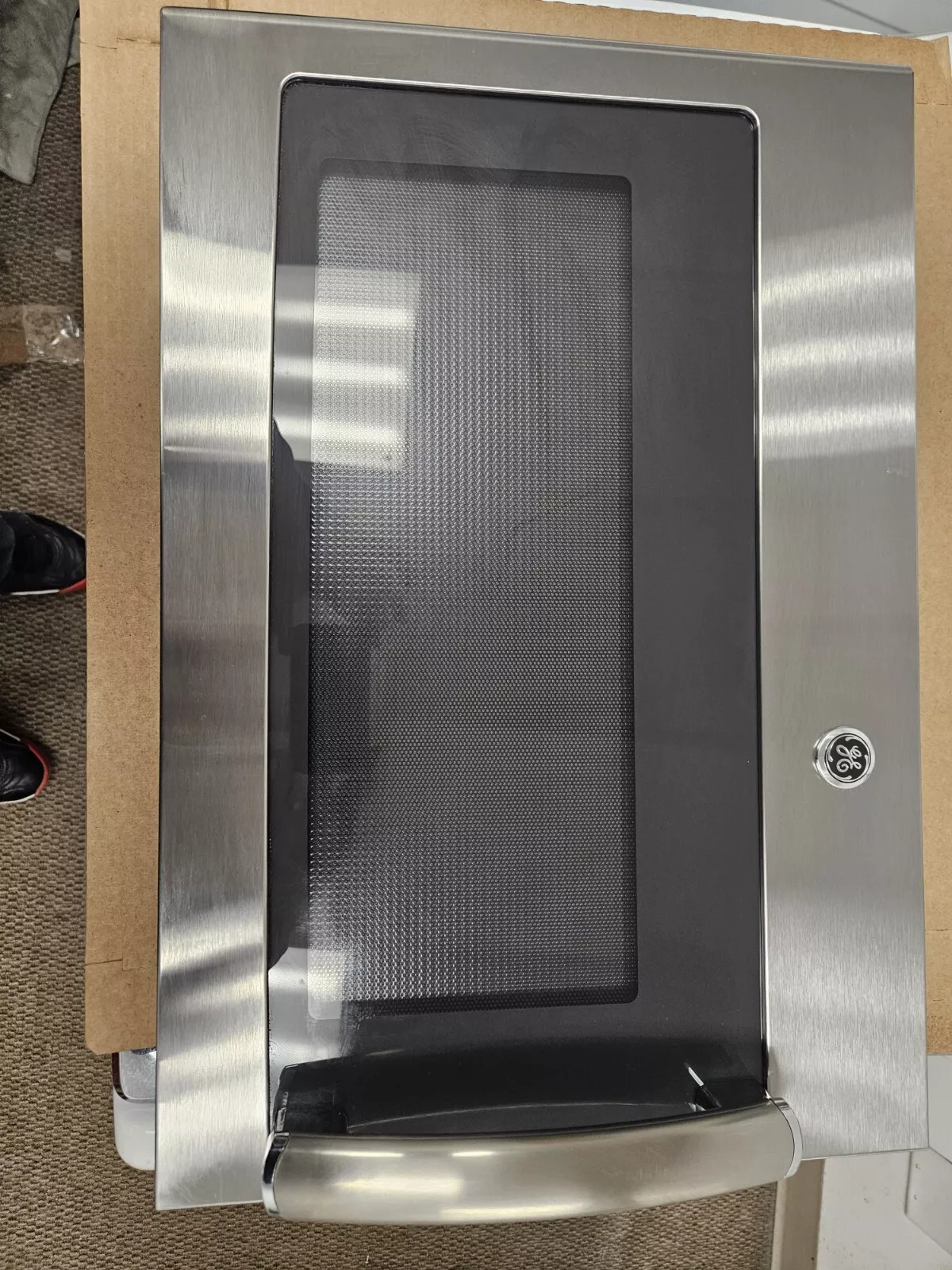 GE Microwave Complete Door - WB56X20407 *used**