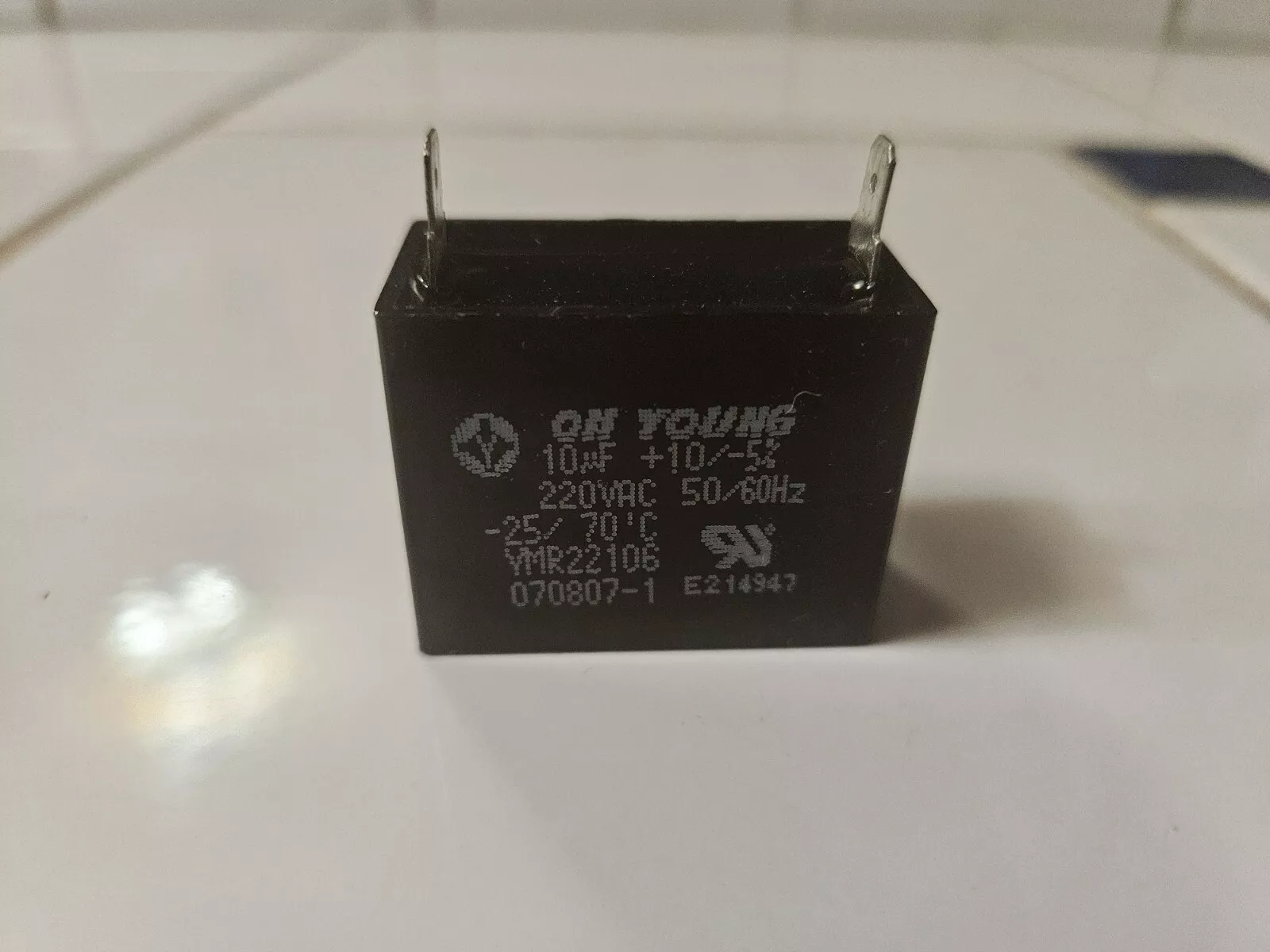 GE Microwave Fan Capacitor –  WB27X10170   *used**
